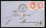 Stamp of Germany 1857-73 German states and Germany Eagle issue, collection of 19 covers