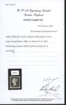 Stamp of Great Britain » 1840 1d Black and 1d Red plates 1a to 11 1840 1d. black pl.1a. TD, matched pair of imprimaturs