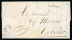 Stamp of Egypt » Napoleonic Campaign 1800 (27.11) Folded entire bearing large part black "DAMIETTE" straight line strike