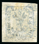 Stamp of Romania » 1858 (1st Nov.) - 1861 Moldavia - Handstruck at Jassy - Imperforate 1858 40pa blue, eight very fine singles, of which 4 on white paper and 4 on bluish paper