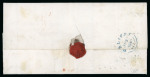 Stamp of Great Britain » 1840 1d Black and 1d Red plates 1a to 11 1840 1d black pl.4 GH/HJ block of six on entire from Halifax