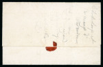 Stamp of Egypt » Posta Europea 1845 (8.3) Folded entire written from "Larnica, Cipro", struck in transit by type I black "POSTA EUROPEA / IN ALESSANDRIA D'EGITTO" oval
