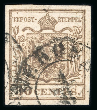 Stamp of Austria » Lombardy Venetia 1853 30c in a shade very similar to olive-brown, Verona postal forgery