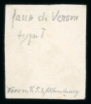 Stamp of Austria » Lombardy Venetia 1853 30c in a shade very similar to olive-brown, Verona postal forgery