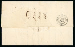 Stamp of Egypt » Posta Europea 1846 (18.7) Folded entire from Smyrne via Malta to Cairo, struck in transit by Type I black "POSTA EUROPEA / IN ALESSANDRIA D'EGITTO" oval