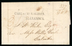 Stamp of Egypt » Private Carriers and Forwarding Agents 1837 (29.7) Folded lettersheet from London to Calcutta, showing "CARE OF MR. WAGHORN / ALEXANDRIA" hs (Smith Type 4)