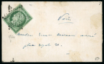 Stamp of France » Type Cérès de 1849-1850 1850, Cérès non dentelé 15 centimes vert foncé Y&T