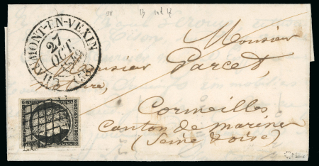 Stamp of France » Type Cérès de 1849-1850 1849 - Cérès 20 centimes noir