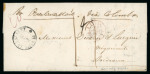 Stamp of Egypt » Private Carriers and Forwarding Agents 1846 (4.6) Folded entire from Port Louis, Mauritius to Bordeaux, with manuscript "Per Overland Mail via Colombo"