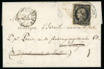 Stamp of France » Type Cérès de 1849-1850 1849, 20 centimes noir oblitération cachet à date de Strasbourg