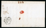 Stamp of Egypt » Private Carriers and Forwarding Agents 1856 (5.10) Folded entire from Alexandria with small black oval "FORWARDED BY MESSRS / BRIGGS & Co."