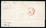 Stamp of Egypt » Private Carriers and Forwarding Agents Briggs & Co: 1857 (19.1) Folded entire from Alexandria with black oval "FORWARDED BY MESSRS / BRIGGS & Co."