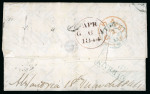 Stamp of Egypt » Private Carriers and Forwarding Agents Briggs & Co: 1844 (17.3) Folded entire from Alexandria with black oval "FORWARDED BY MESSRS / BRIGGS & Co."