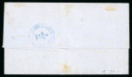 Stamp of Egypt » Pre-stamp Government Post 1865 (30.7) Folded entire from Mansura to Cairo, bearing "POSTE VICE-REALI EGIZIANE / MANSURA" cds