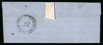Stamp of Egypt » Pre-stamp Government Post 1865 (20.4) Folded entire from Cairo to Alexandria, bearing "POSTE VICE-REALI EGIZIANE / CAIRO" cds
