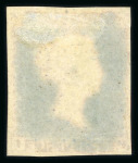 Stamp of Great Britain » 1841 2d Blue 1841 2d "violet blue" pl.4 OI, on more or less blued paper, large balanced margins all round, large part original gum