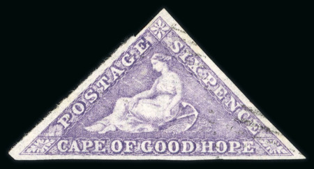 Stamp of South Africa » Cape of Good Hope 1863-64 6d bright mauve, used, three large margins,