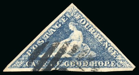 Stamp of South Africa » Cape of Good Hope 1863-64 De La Rue 4d slate-blue, used