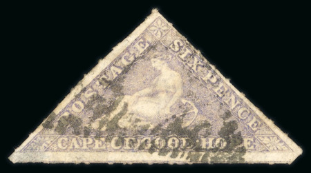 Stamp of South Africa » Cape of Good Hope 1855-63 Perkins Bacon 6d rose-lilac, unofficially rouletted, used