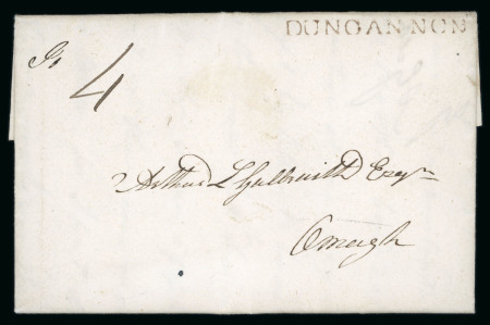 Stamp of Ireland » Pre-Stamp Postal History » Independant Post Office Period - 1784-1831 1808 (June 5th) Folded entire from Dungannon to Omagh,