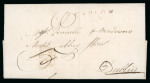 Stamp of Ireland » Pre-Stamp Postal History » Independant Post Office Period - 1784-1831 1813 letter 2-line "CARLOW / 39" mileage mark and  inspector's crown "B/AU. 5/13."