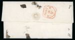 Stamp of Ireland » Pre-Stamp Postal History » Independant Post Office Period - 1784-1831 1826 (August 7th) Folded entire sent from Castlecaufield, rated "1/4" double deleted with an inspectors red Crown "A" handstamp