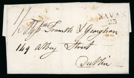 Stamp of Ireland » Pre-Stamp Postal History » Independant Post Office Period - 1784-1831 1808 (December 26th) Folded entire from Navan to Dublin,