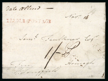 Stamp of Ireland » Pre-Stamp Postal History » Independant Post Office Period - 1784-1831 1785 (November 16th) Folded entire from Dublin to Armagh