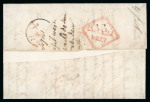 Stamp of Ireland » Pre-Stamp Postal History » Independant Post Office Period - 1784-1831 1823 entire showing the distinctive Dublin underlined italic "Above the privileged number" in red