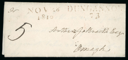 Stamp of Ireland » Pre-Stamp Postal History » Independant Post Office Period - 1784-1831 1810 (November 28th) Small folded entire from Dungannon