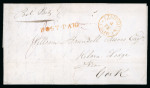 Stamp of Ireland » Pre-Stamp Postal History » Unified Post Period - 1827-1839 1830 (February 4th) Folded entire with straight line red "POST • PAID" of Limerick