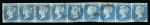 Stamp of Great Britain » 1841 2d Blue 1841 2d blue pl.3 SB-SJ in horizontal strip of 9 used