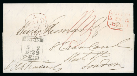 Stamp of Ireland » Pre-Stamp Postal History » Unified Post Period - 1827-1839 1829 (February 5th) Folded letter sheet from the Dublin