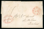 Stamp of Ireland » Pre-Stamp Postal History » Unified Post Period - 1827-1839 1830 (August 6th) Folded entire with clear red oval "TOO LATE / For The / MORNING MAIL"