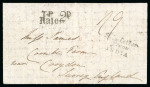 Stamp of Ireland » Pre-Stamp Postal History » Unified Post Period - 1827-1839 1829 (May 22th) Folded entire sent from Calcutta, India, showing Dublin "Ship Letter / from / INDIA" hs