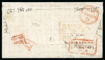 Stamp of Ireland » Pre-Stamp Postal History » Unified Post Period - 1827-1839 1829 (May 22th) Folded entire sent from Calcutta, India, showing Dublin "Ship Letter / from / INDIA" hs