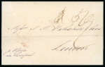 Stamp of Ireland » Pre-Stamp Postal History » Unified Post Period - 1827-1839 1839 (March 23rd) Folded letter sheet from Montevideo with long red framed "SHIP LETTER/DUBLIN"