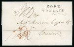 Stamp of Ireland » Pre-Stamp Postal History » Unified Post Period - 1827-1839 1837 (January 9th) Delayed folded letter sheet from
