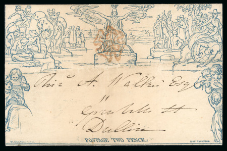 Stamp of Ireland » GB Used In Ireland 1841 (January 12th) Two Pence Mulready from Galway