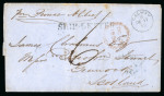 Stamp of Ireland » Transatlantic Mail to, from and via Ireland 1858 (December 10th) Folded packet letter with straight line Galway "SHIP LETTER"