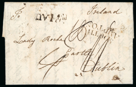 Stamp of Ireland » Pre-Stamp Postal History » Local Post Period - 1773-1840 1792 (August 6th) Folded entire from Southampton to