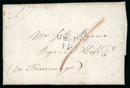 Stamp of Ireland » Pre-Stamp Postal History » Local Post Period - 1773-1840 1831 (November 7th) letter showing 2-line black "GEN.L-Py P OFFICE 1P Y- PAID"