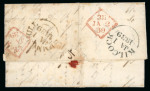 Stamp of Ireland » Pre-Stamp Postal History » Local Post Period - 1773-1840 1839 (January 15th) Unpaid folded entire with black circular "DUBLIN 1' PENNY POST"