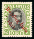 Stamp of Large Lots and Collections Iceland: 1873-1936 a few early issues including 1873
