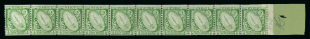 Stamp of Ireland » Definitives 1923 SE 1/2d emerald-green, horizontal coil end, with ten stamps