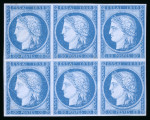 Stamp of Greece 1858 FRENCH CERES ESSAY (00) in blue with control figures