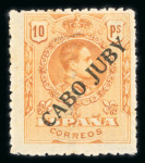 Stamp of Large Lots and Collections Spanish Colonies: Cape Juby with 1916 5c on 4p, 10c