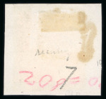 Stamp of Great Britain » 1840 1d Black and 1d Red plates 1a to 11 1840 1d black pl.7 KK with four margins on piece tied to piece