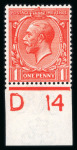 Stamp of Great Britain » Collections 1912-24 Royal Cypher mint range from 1/2d to 1s arranged as per S.G. Concise