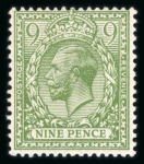 Stamp of Great Britain » Collections 1912-24 Royal Cypher mint range from 1/2d to 1s arranged as per S.G. Concise